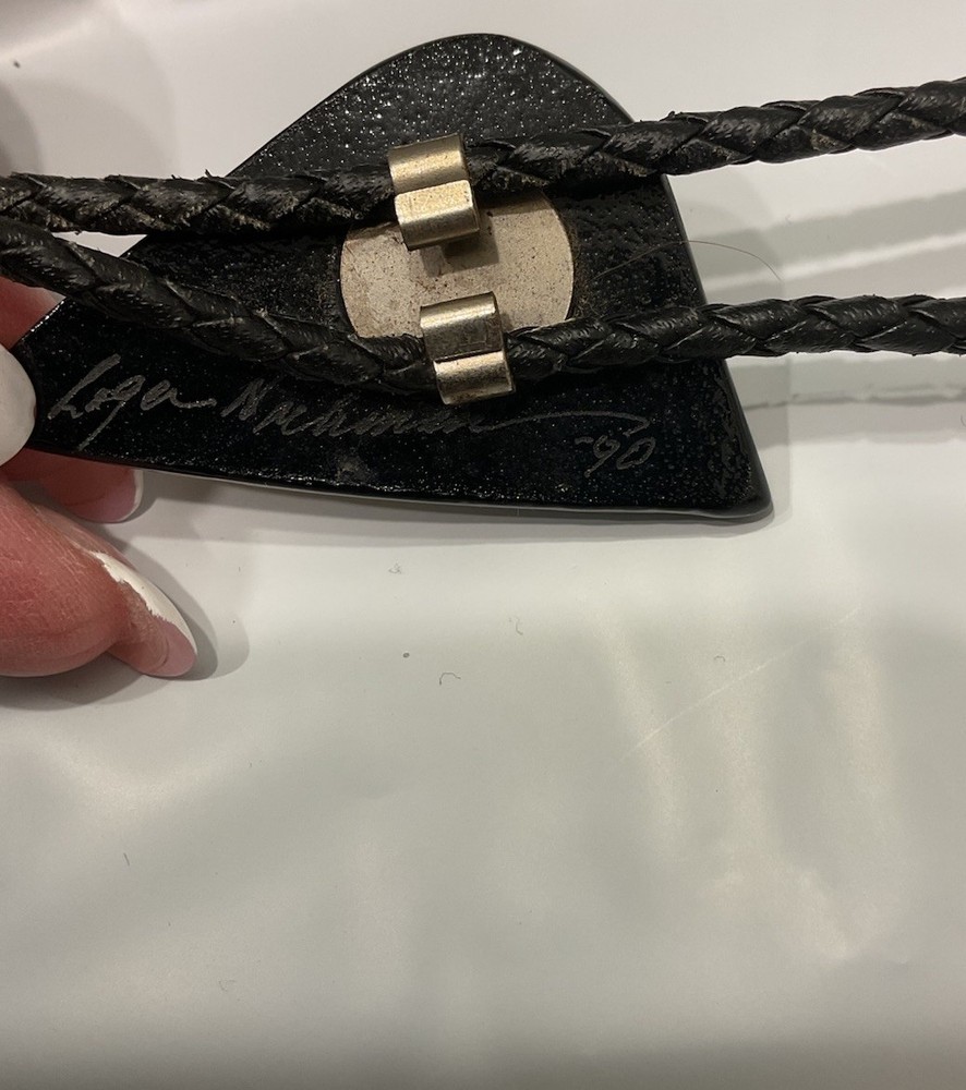 Western Bolo Tie With Black Braided Leather