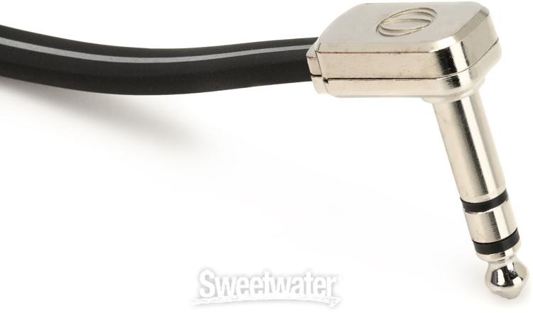 Ernie Ball P06405 Flat Ribbon Stereo Right Angle to Right Angle Patch Cable -