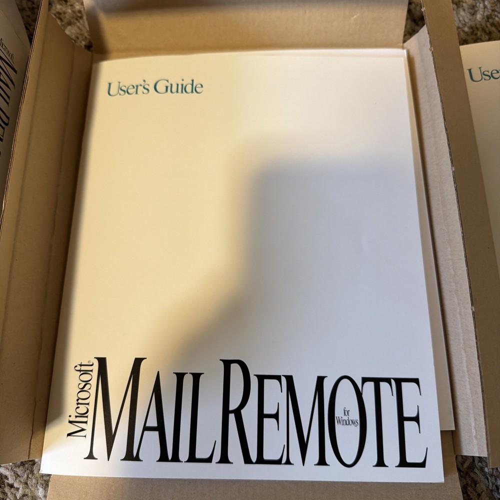 Microsoft Mail Remote (1994) Version 3.2 Super Rare - Open Box, floppies sealed