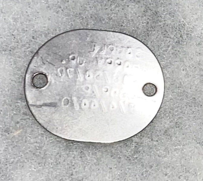 WWII USNR Harry Sample T-44 Single Dog Tag