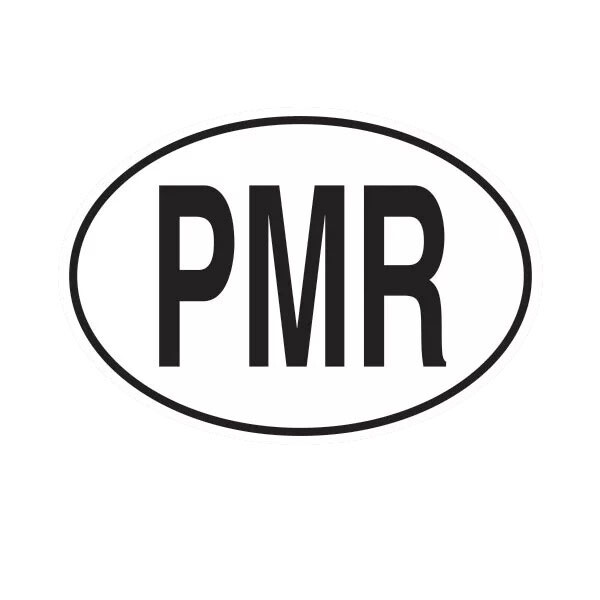 PMR Transnistria Country Code Oval Sticker