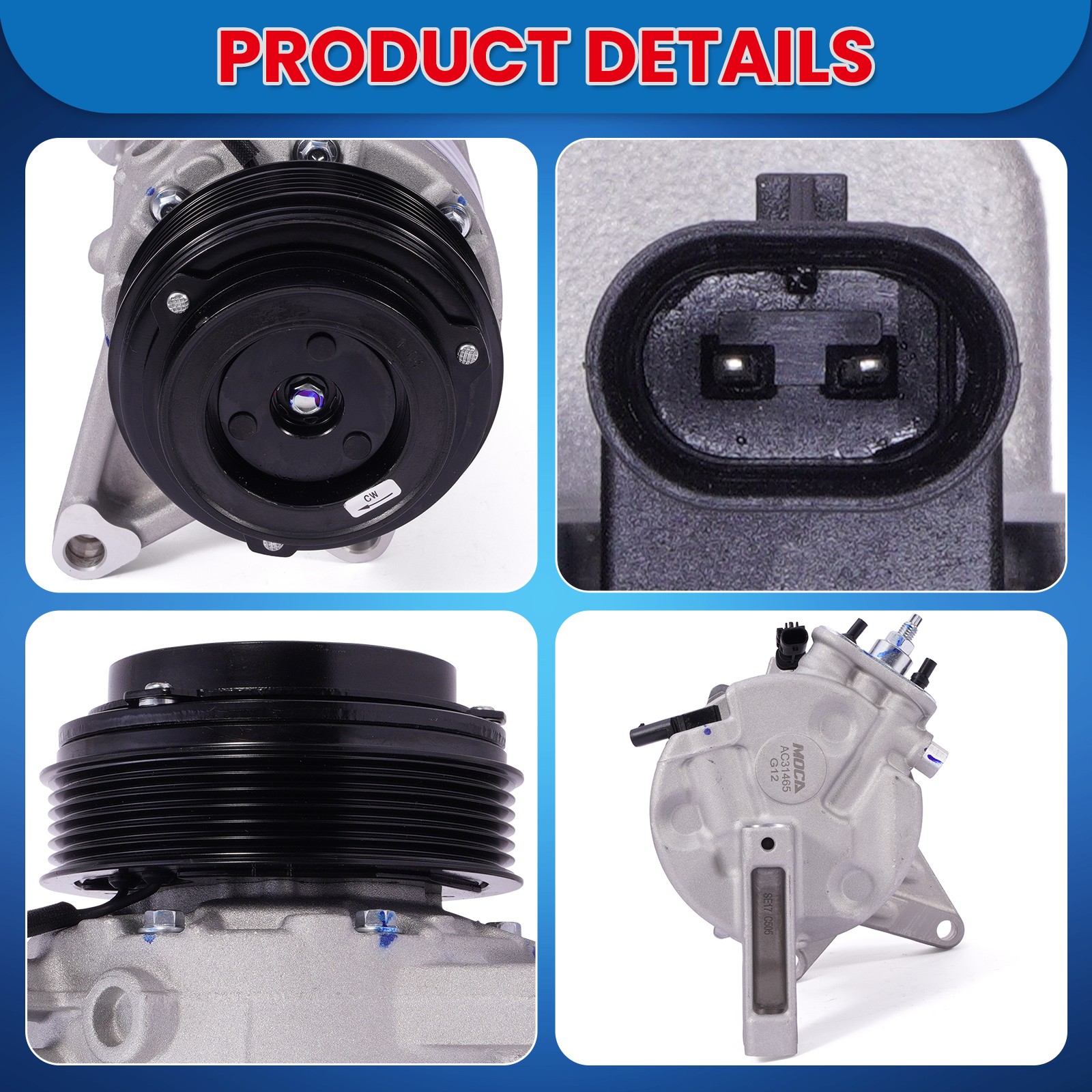 A/C Compressor for 13-24 Buick Enclave Chevy Traverse Cadillac XTS GMC Acadia