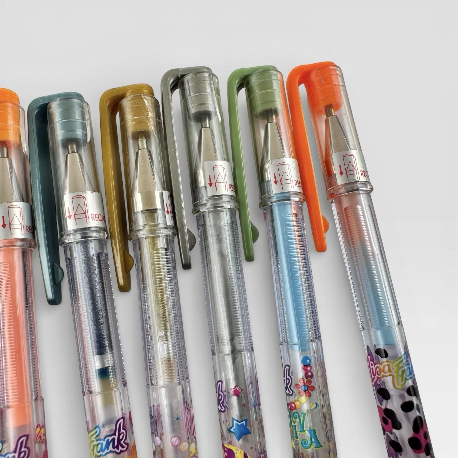 LISA FRANK DREAM WRITERS Vintage LOT Dried Up GEL PENS Stickers Notepad Holder