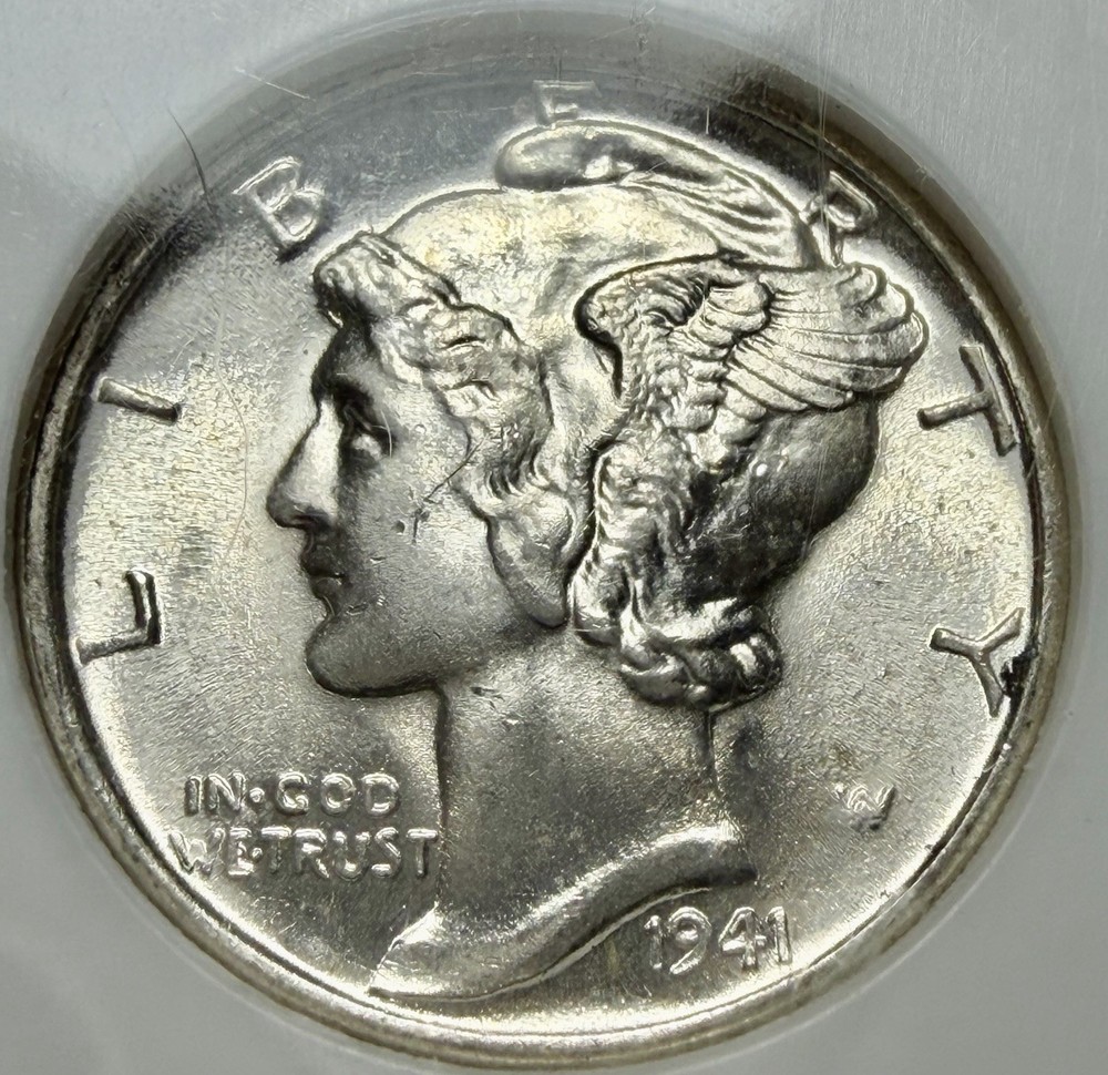 1941 Mercury Dime NGC MS-66 BRIGHT WHITE