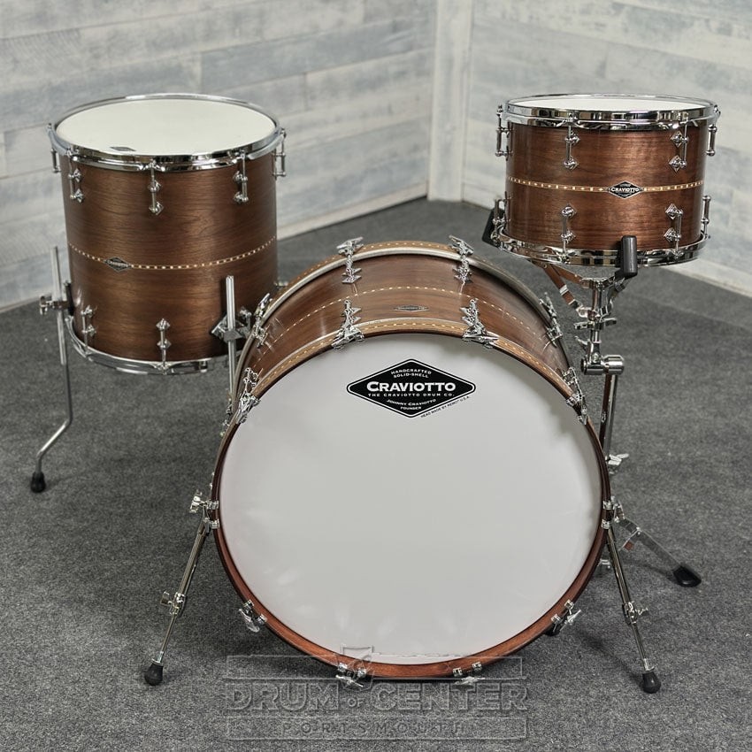 Craviotto Custom Shop Walnut 3pc Drum Set #1133