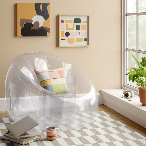Inflatable Novelty Dorm Chair Clear Color - Room Essentials
