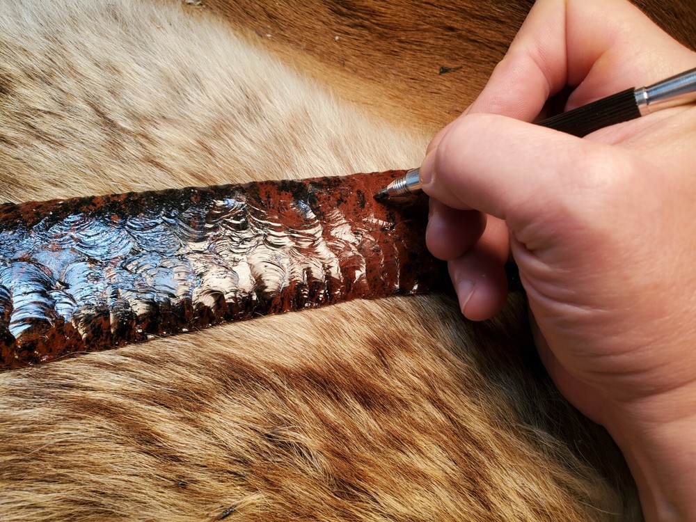 Flint Knapping Obsidian Scribe Pen Primitive Deer Knife Art Blade Preform Blank