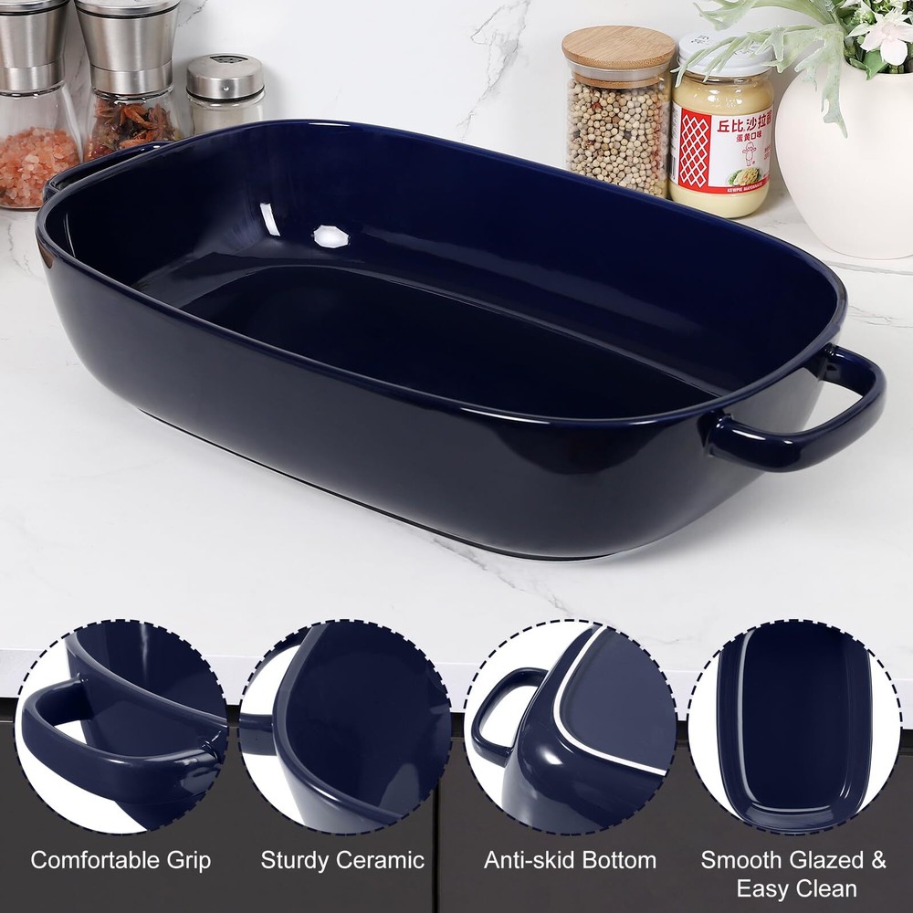 4.5 Quart Ceramic Baking Dishserving Bakeware For Casserolelasagnagratinbroiling