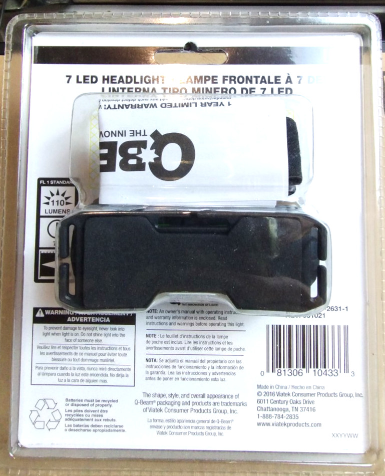 QBeam Pinnacle Headlamp 7 LED Headlamp