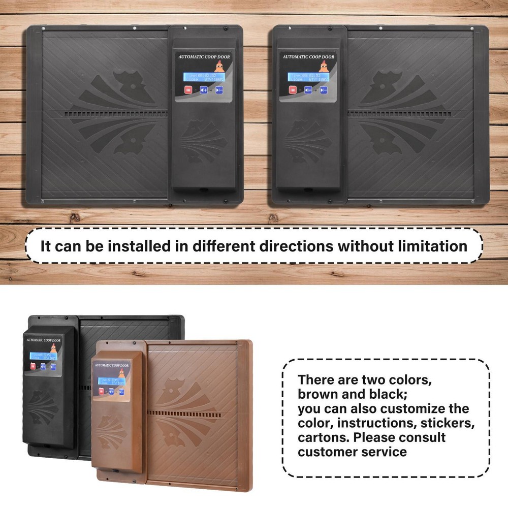Automatic Chicken Coop Door Anti Pinch/Large LCD display/Timer