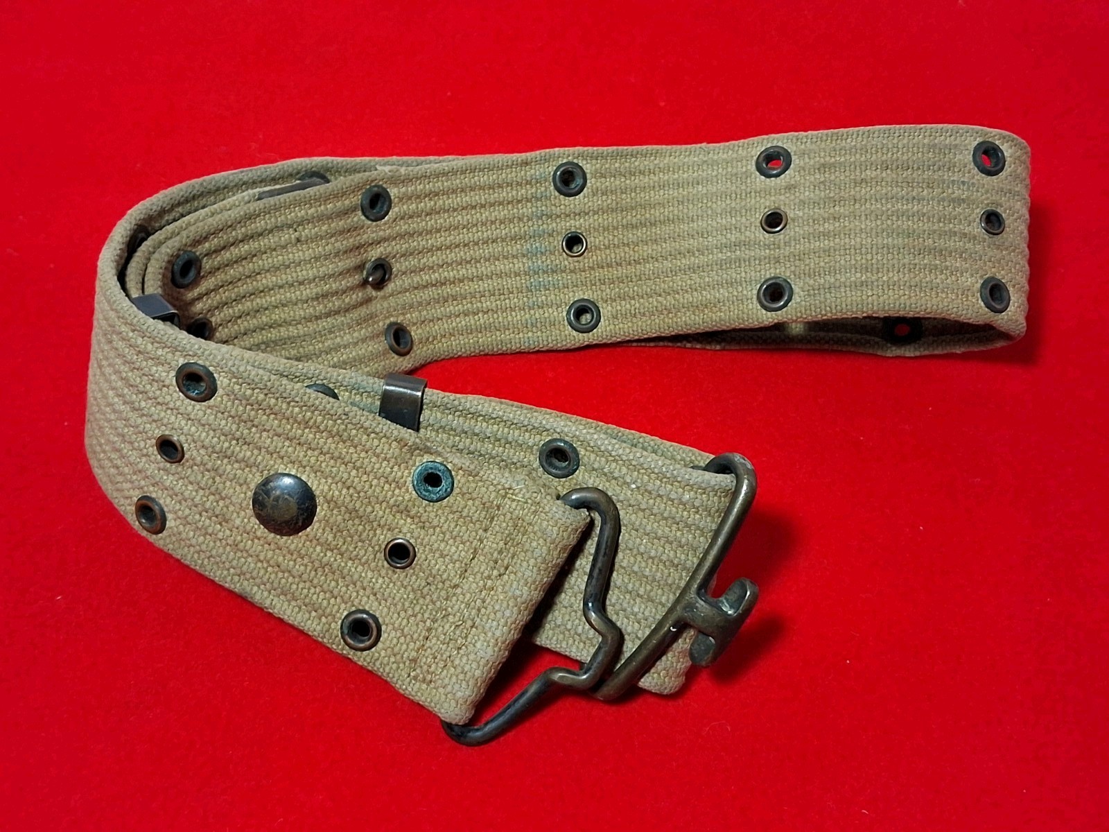 Original WWI US Combat Belt M1912 WW1 L.C.C. & Co 1918 Army AEF VG