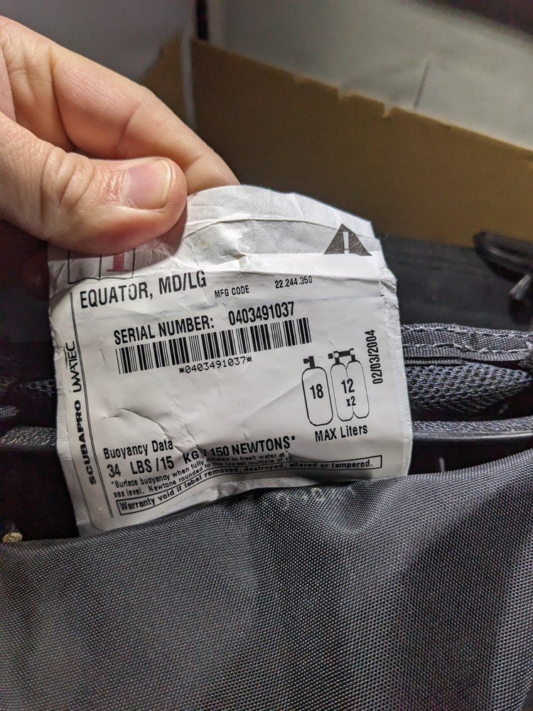 Scubapro Equator BCD Vest M/L