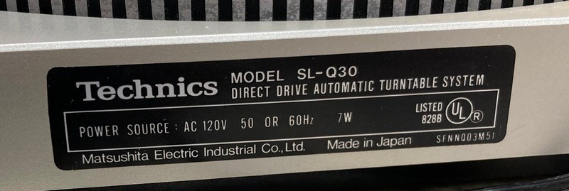 Technics SL-Q30 Turntable Parts Unit