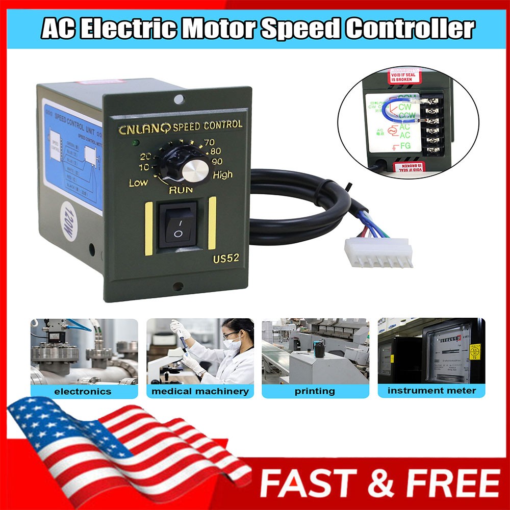 110V AC 120W Electric Motor Speed Controller Reversible Switch Regulator Switch