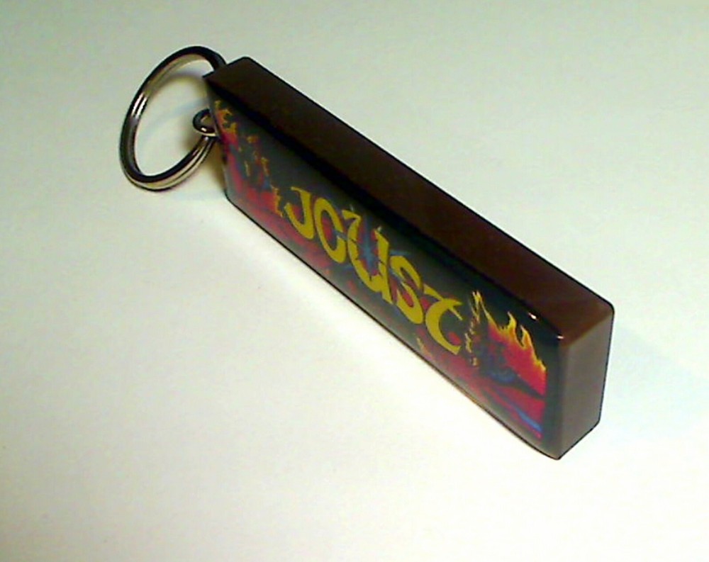 Joust Arcade Marquee Coin Door accessory Keychain