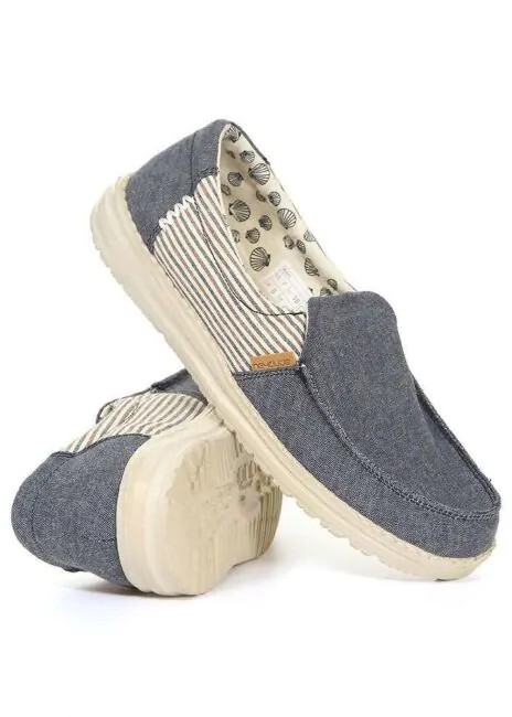 Hey Dude Women's Misty Blue Barbados Slip-On Loafers Shoes  - Size 6