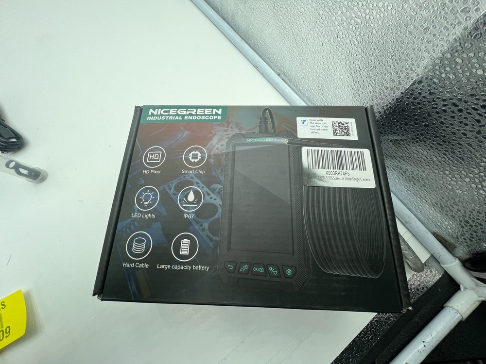 NICEGREEN Industrial Endoscope 5" IPS Screen Drain Scope Camera