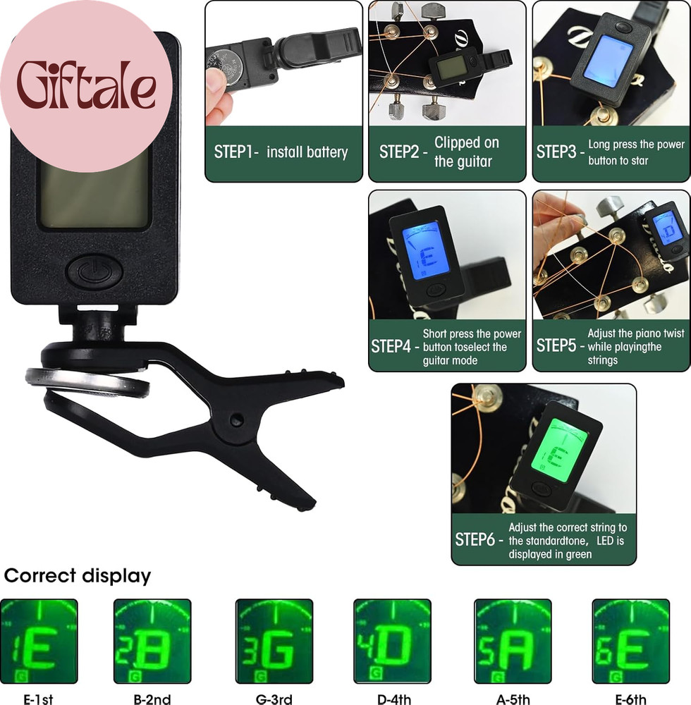 85PCS Guitar Accessories Kit, Include Acoustic Strings,Tuner,Capo,String Winder&