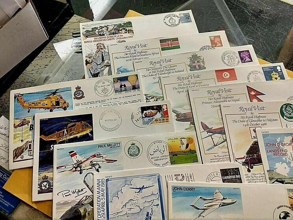 KAPPYS BRITISH FLIGHT AVIATION ANNIVERSARY COVERS 36 DIFF ALL SIGNED CS1186