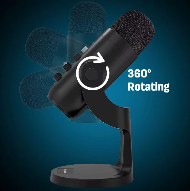 Plug and Play USB Microphone for PC Mac Gaming Recording Streaming Podcasting