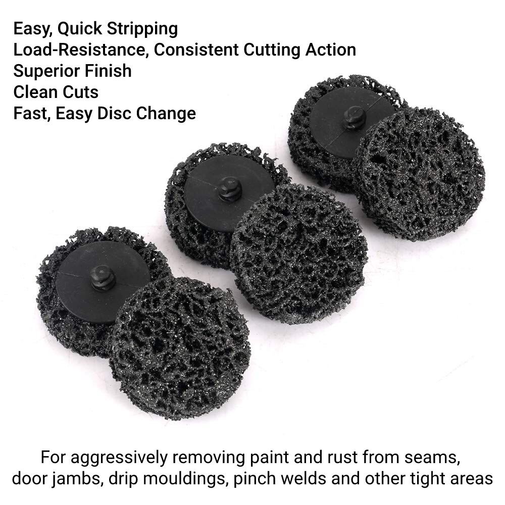 10PCS 2" Roll Lock Die Grinder Stripping Paint Rust Removal Wheels Sanding Discs
