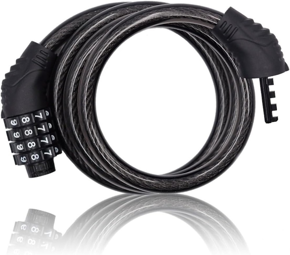 Lightweight 3ft Combination Cable Lock for Bikes and Scooters - Secure & Safe