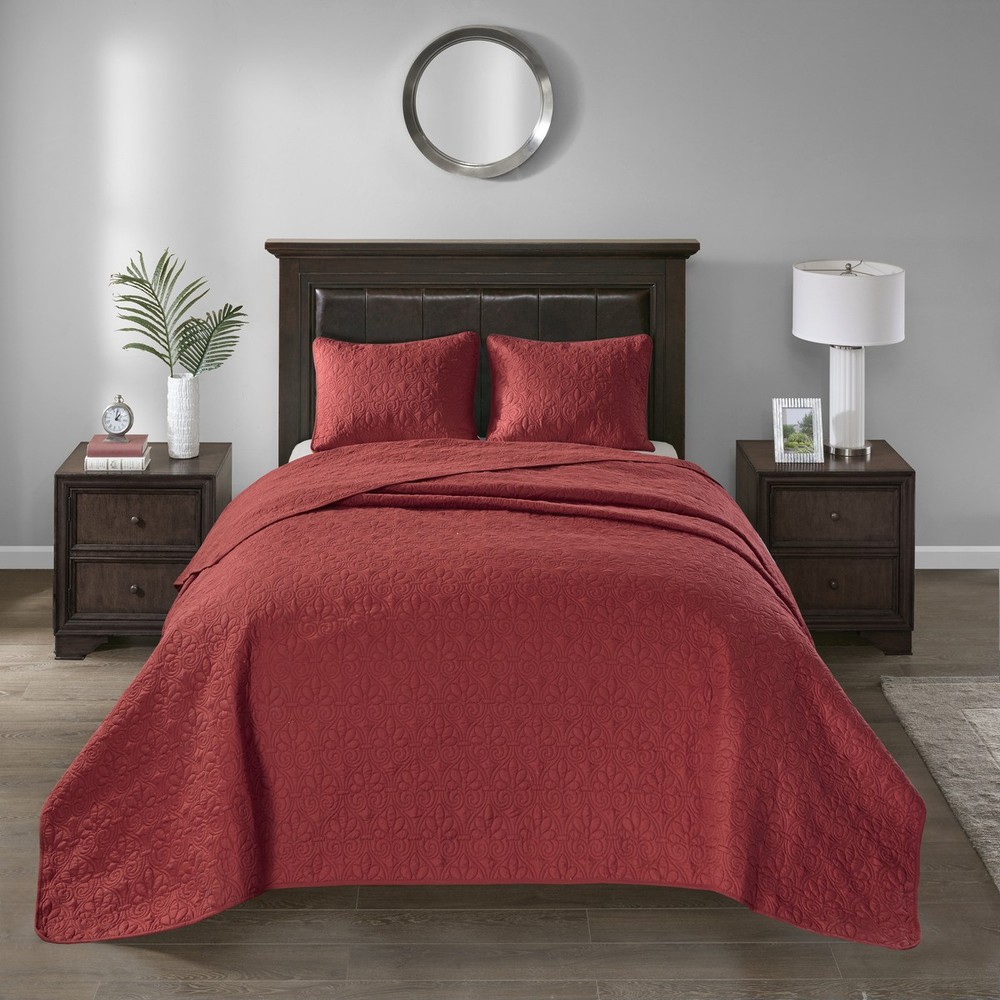 Reversible Bedspread Set with Antimicrobial Cotton Quilted Bedding