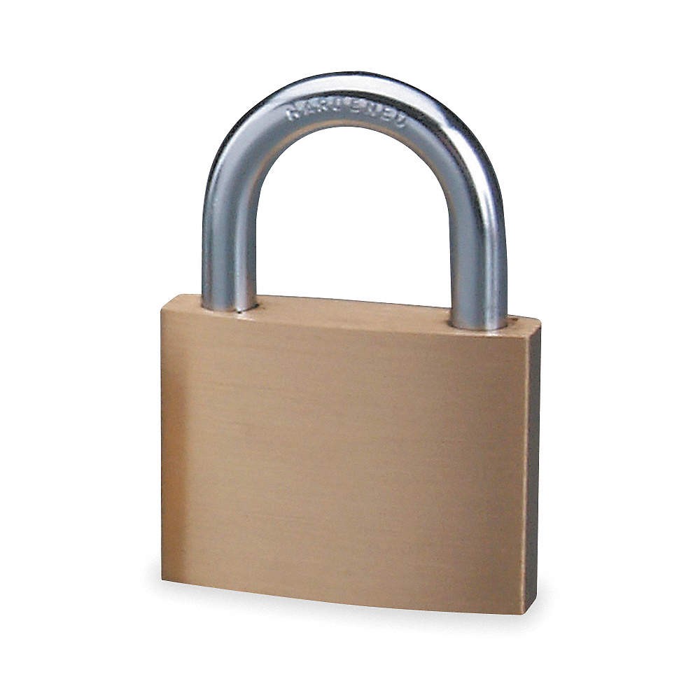 MASTER LOCK 4150KA Keyed Padlock,1 in,Rectangle,Gold 4YH26