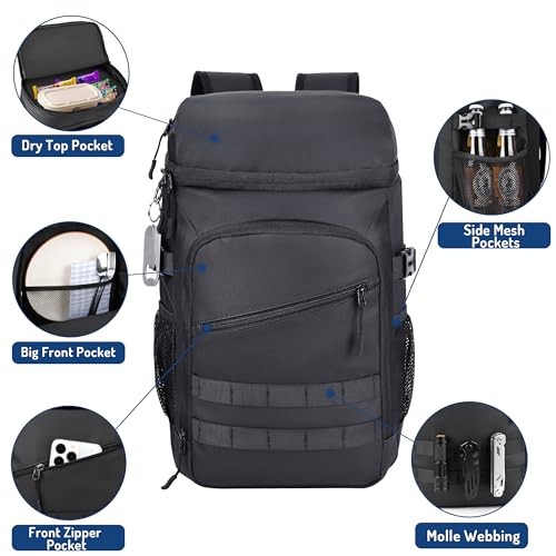 Cooler Backpack, 33 Cans Tactical Inspired Backpack Cooler Insulated Leak