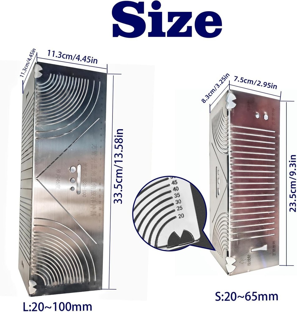 2 Pack angle and arc marking tool,Adjustable Dual-Purpose small large