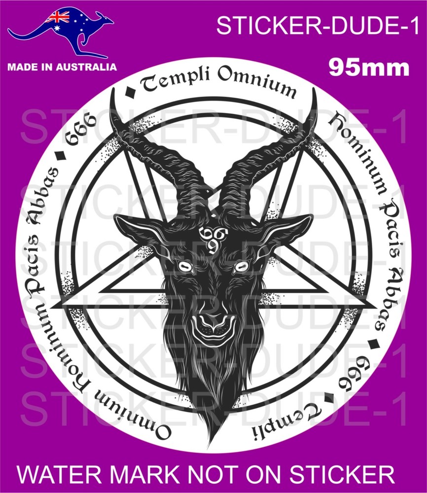 GOAT HEAD METAPHYSICAL ILLUMINATI  BAPHOMET SATAN PENTAGRAM DEVIL WICCA STICKER