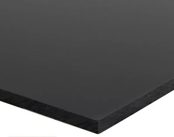 High Density Plastic Sheet Polyethylene Black 1/4" Thick x 24" L X 12 in W HDPE