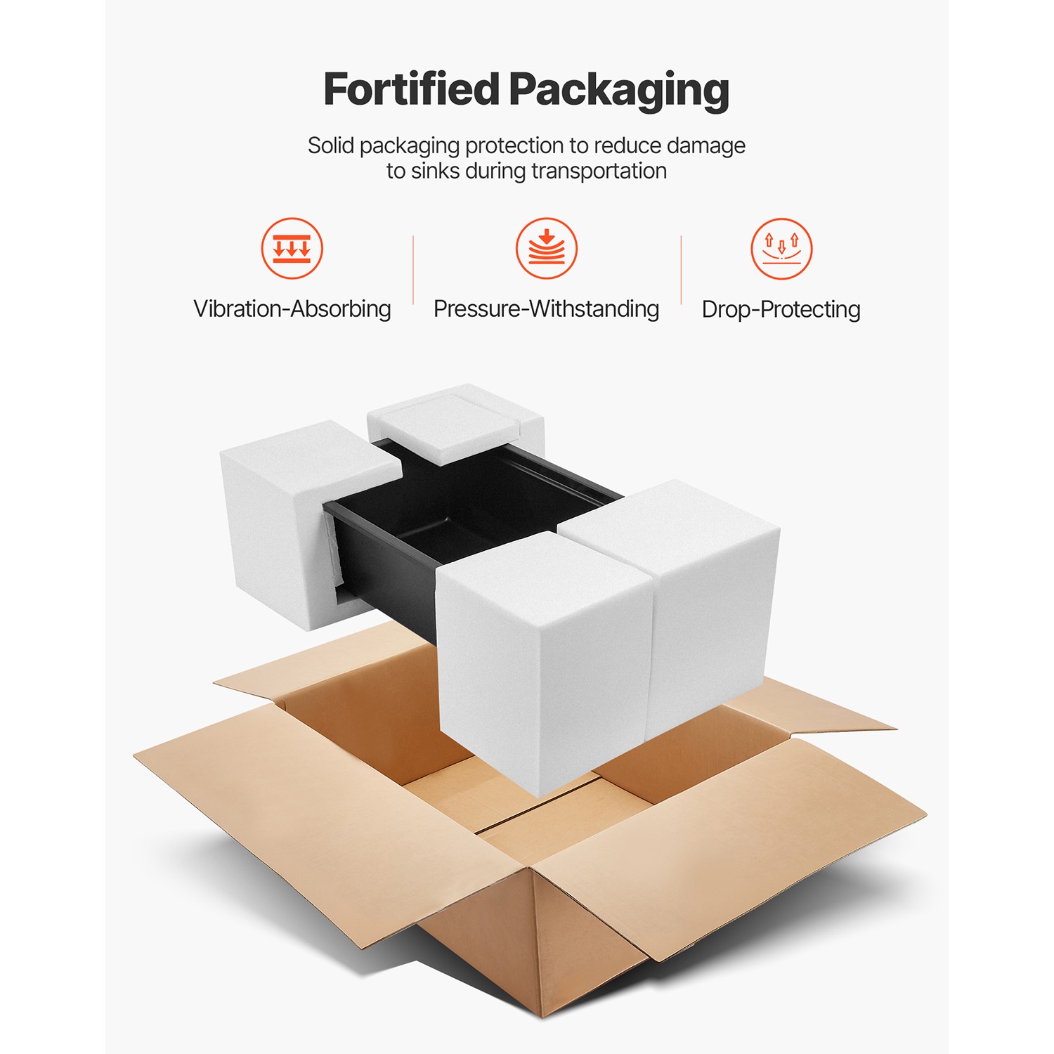 33 inch Granite Kitchen Sink Undermount Single Bowl Drop-In Basin for RV Bar