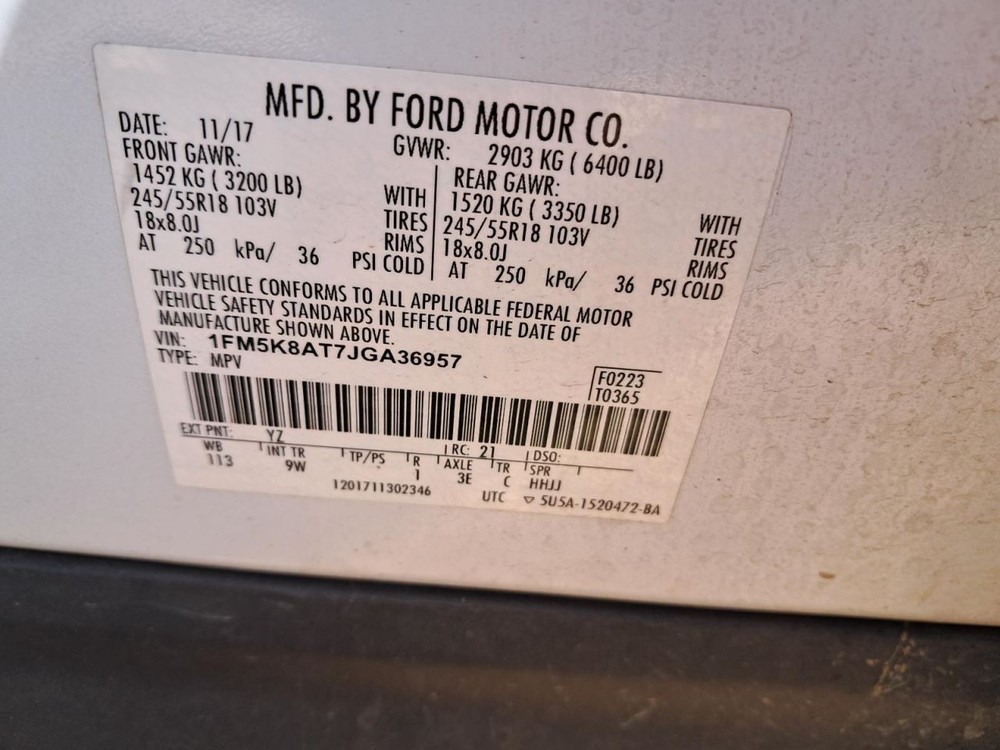 EXPLORER 2018 Glove Box 4844487