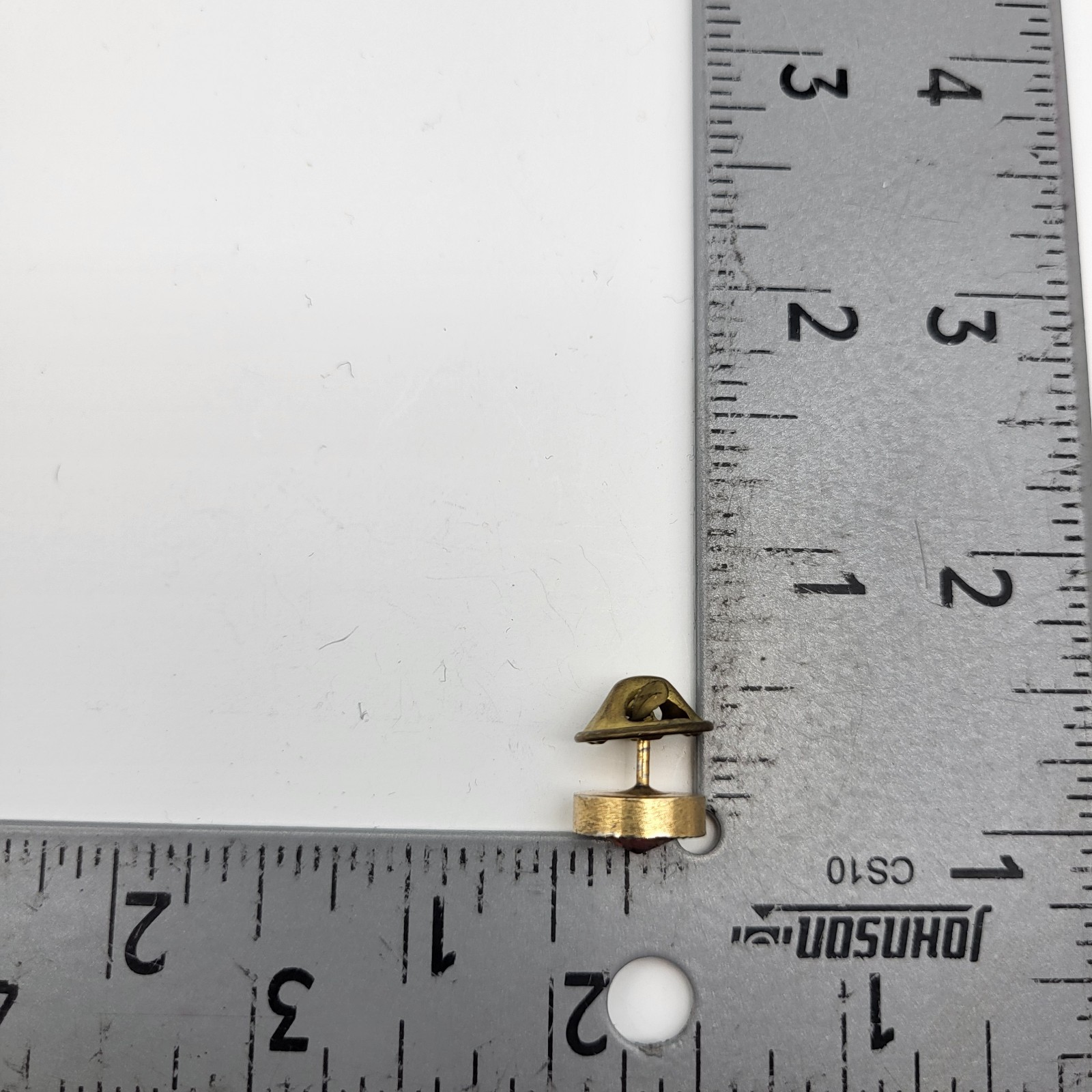 Dapper Vintage Rivoli red rhinestone tie tack lapel pin Preppy Hipster