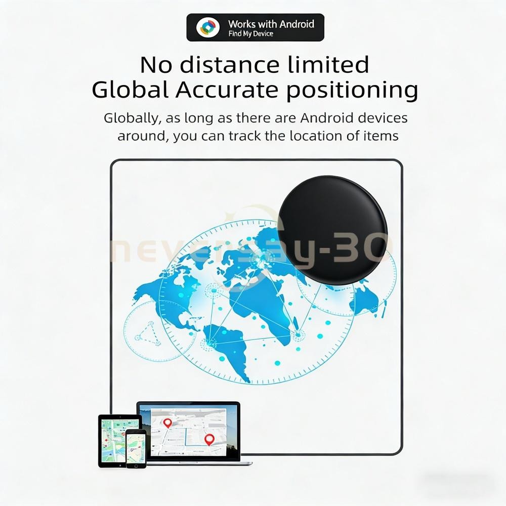 Car Tracker Tag for Android Only, Real Time Car Tracking Device Mini Hidden