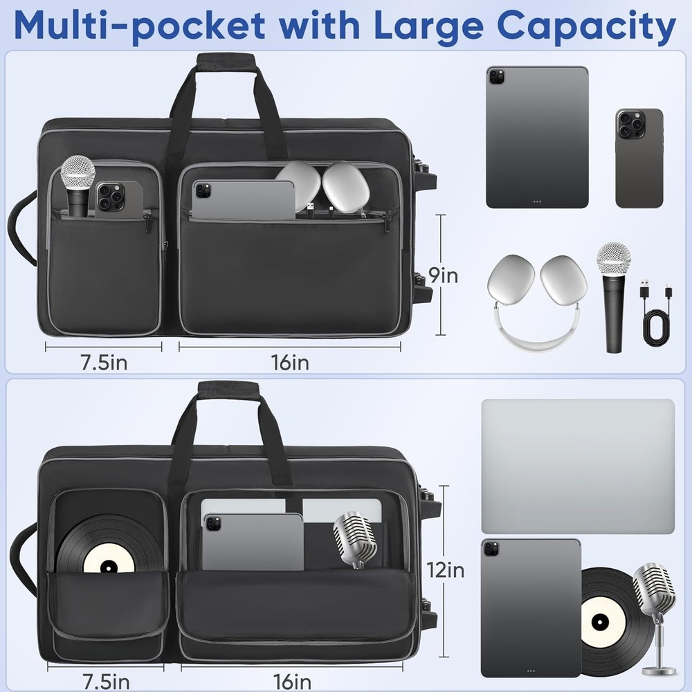 DJ Controller Case with Wheels Compatible with DDJ FLX10 / 1000 / 1000SRT ...
