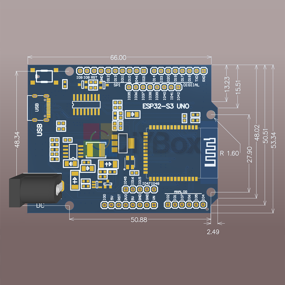 ESP32-S3-WROOM-1-N8R2 N16R8 Module ESP32-S3 UNO Development Board For DevKitC-1
