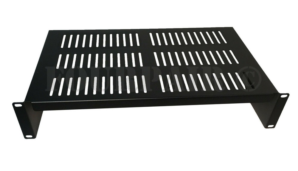 2 Space Cantilever Keyboard Server Data Rack Mount Shelf 19" 2U 10" Deep Vented