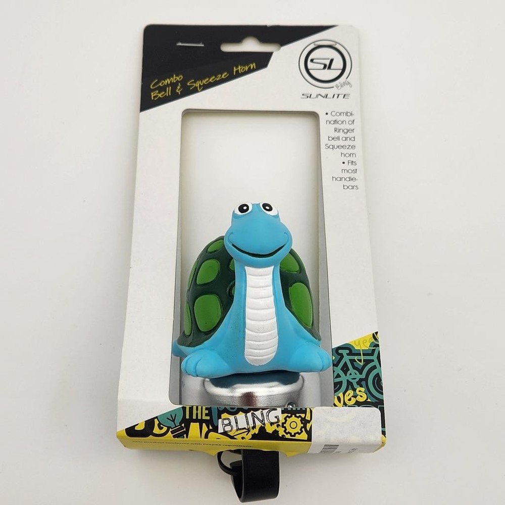 Sunlite Turtle Squeeze Bicycle or Scooter Horn OPEN PACKAGE