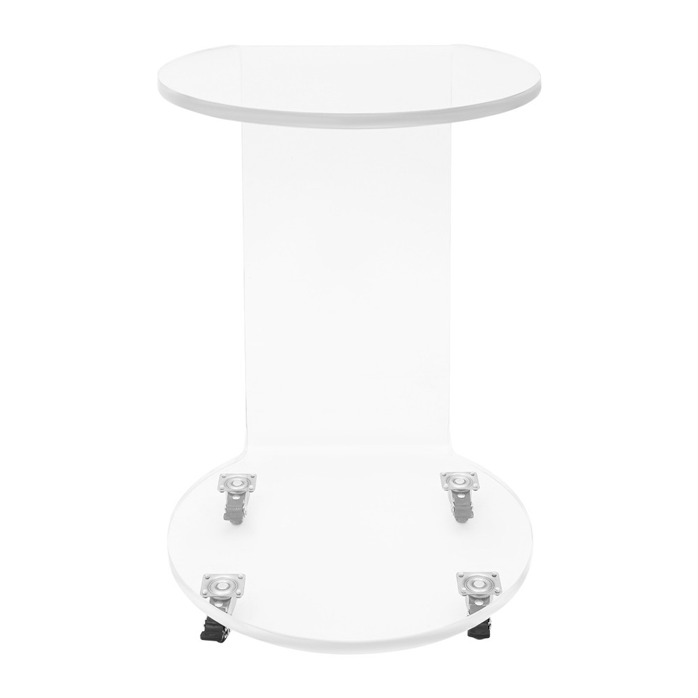 Acrylic Nightstand Side Table, Mobile Side Table, 2-tier Display End Table