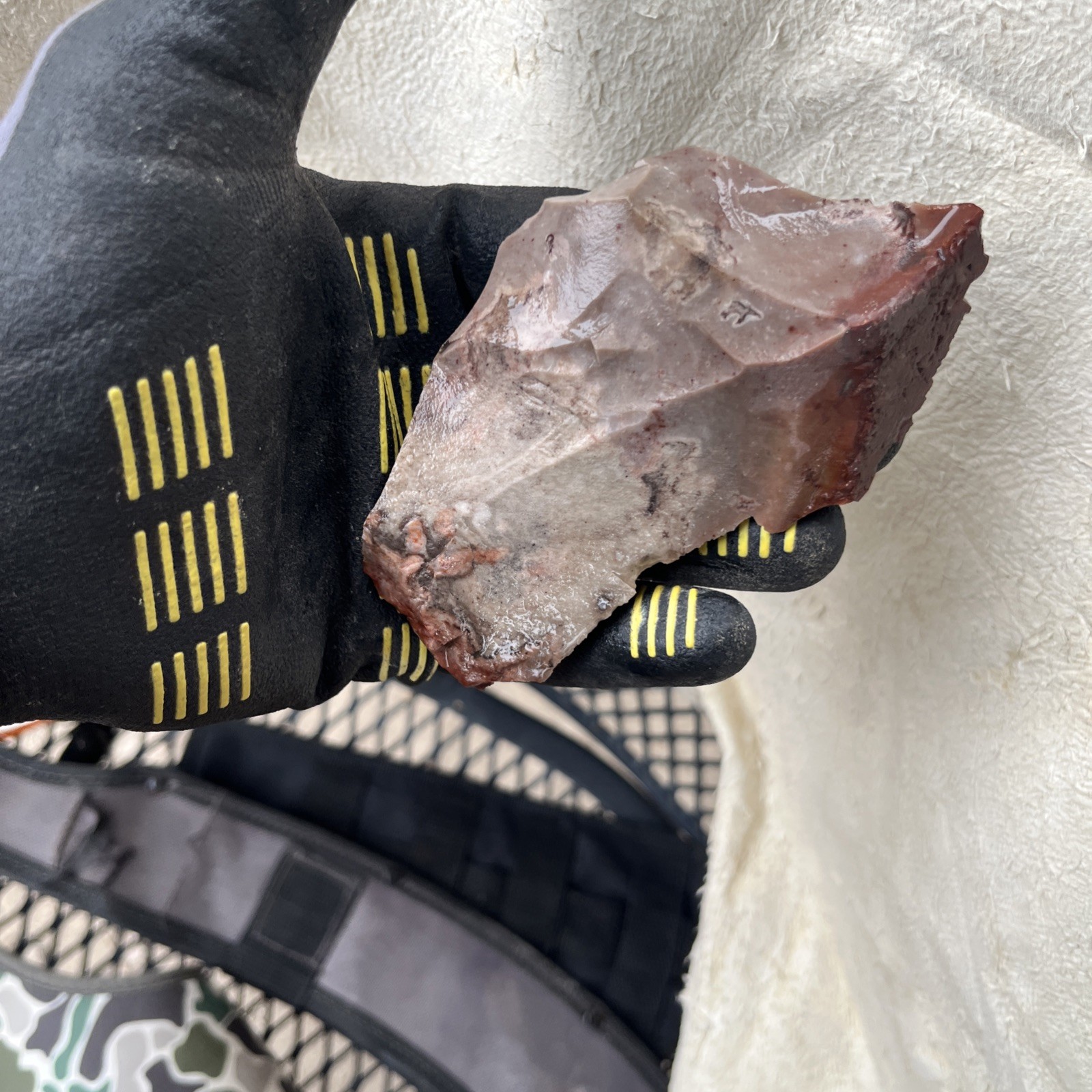 Heat Treated Variety Texas Chert/Flint spalls for making 1-5 in. Points -12 lbs.