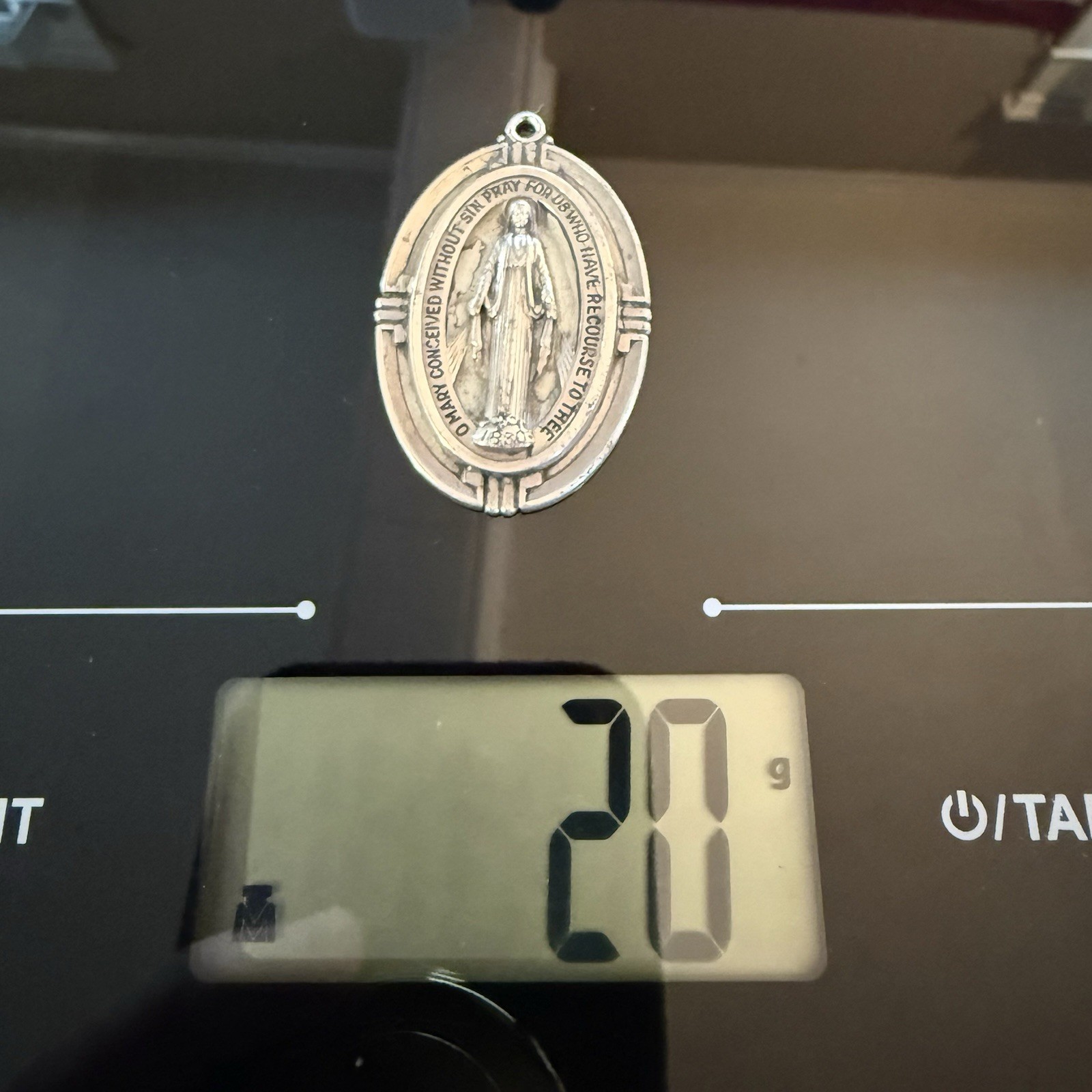 Sterling Silver Miraculous Medal & Infinity Chain 40g 1.4 oz Silver Below Spot