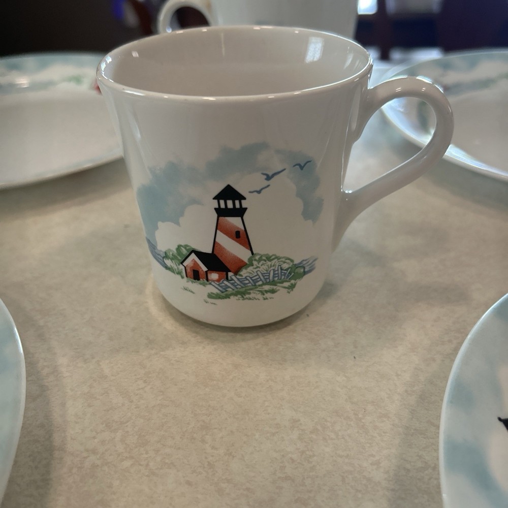 Vintage Corolla-Outer Banks Pattern Featuring Lighthouse And Sailboat Design