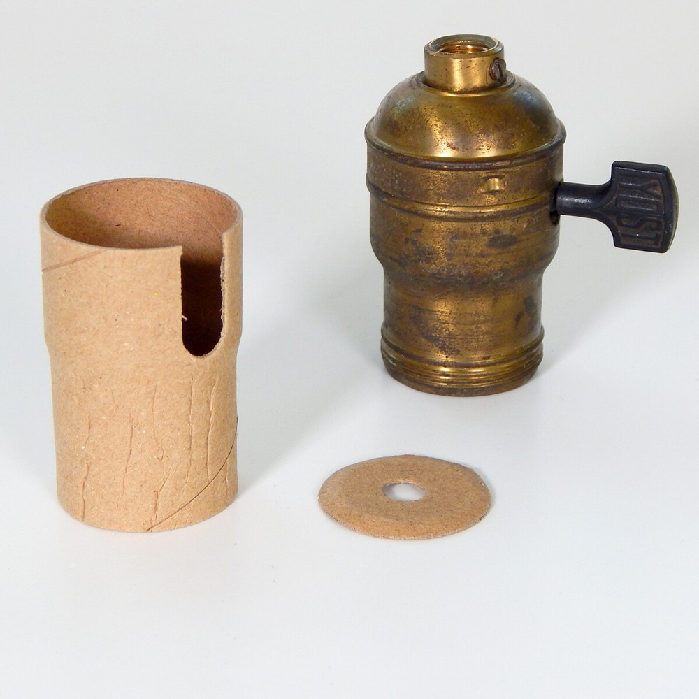 Fat Boy Medium Base Light Socket Turn-Key Paper Insulator Replacement Set
