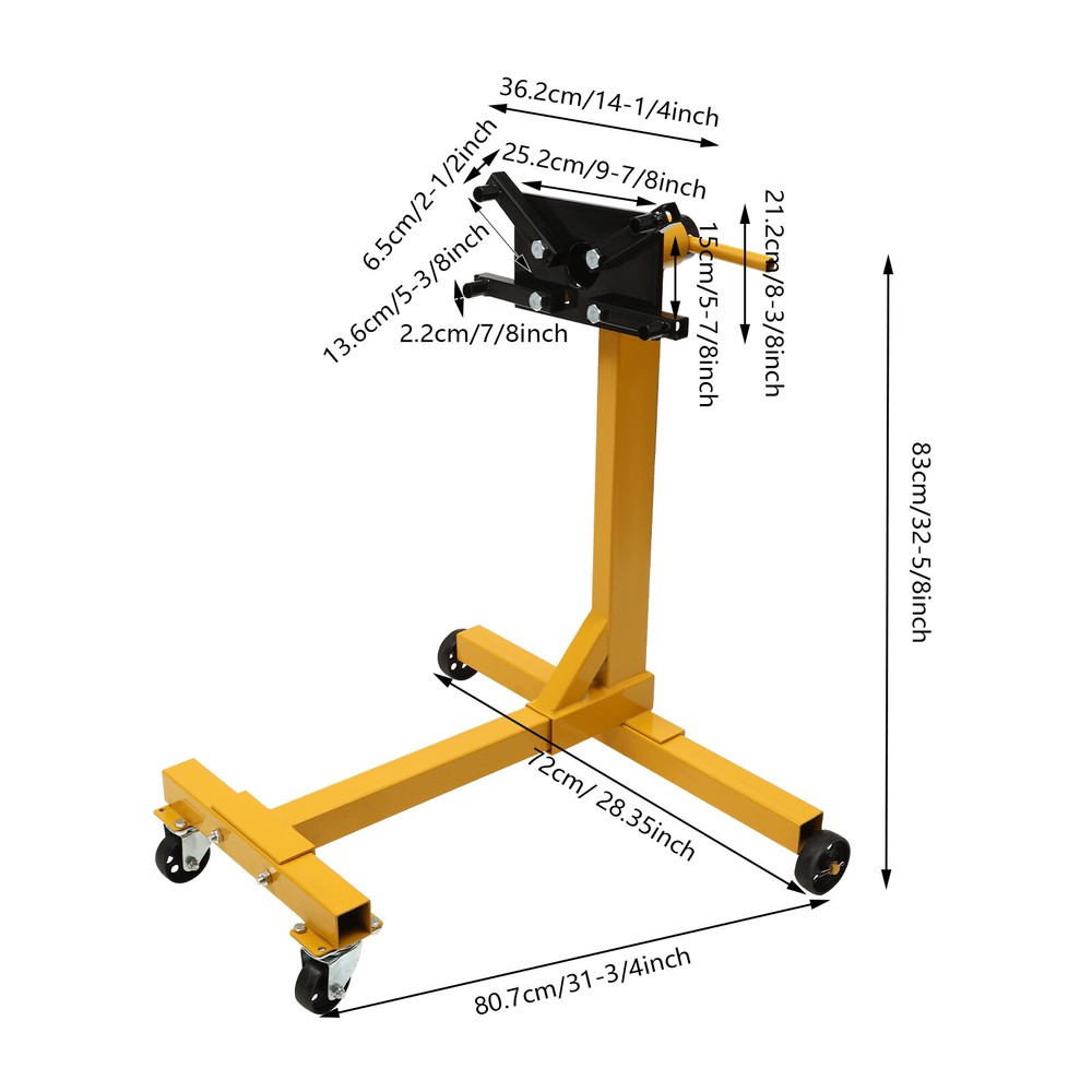 2000 LBS Folding Engine Stand Vehicle Engine Block Stand 360 Degree Head US