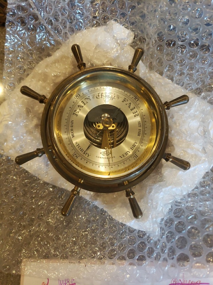 Vintage Nautical barometer Brass