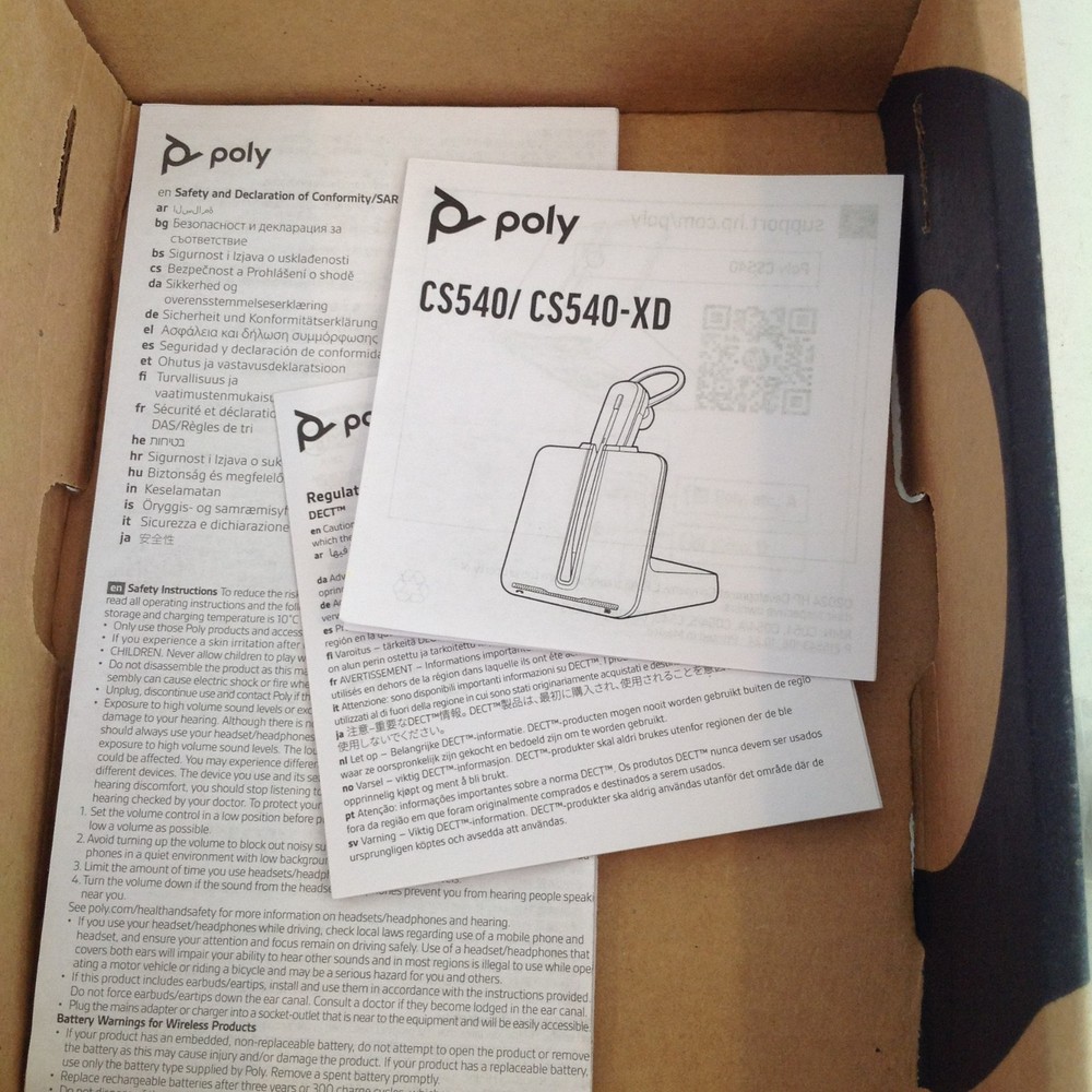 Plantronics CS540 Spare Convertible Headset Only with Earloops DECT 85T27AA#ABA