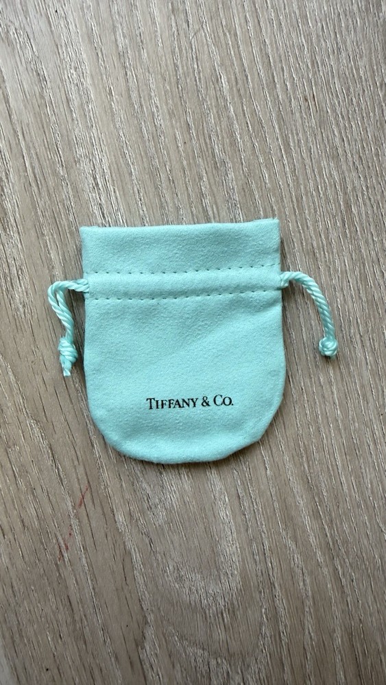 Tiffany Empty Packaging Small Blue Drawstring Closure Jewelry Pouch - New!