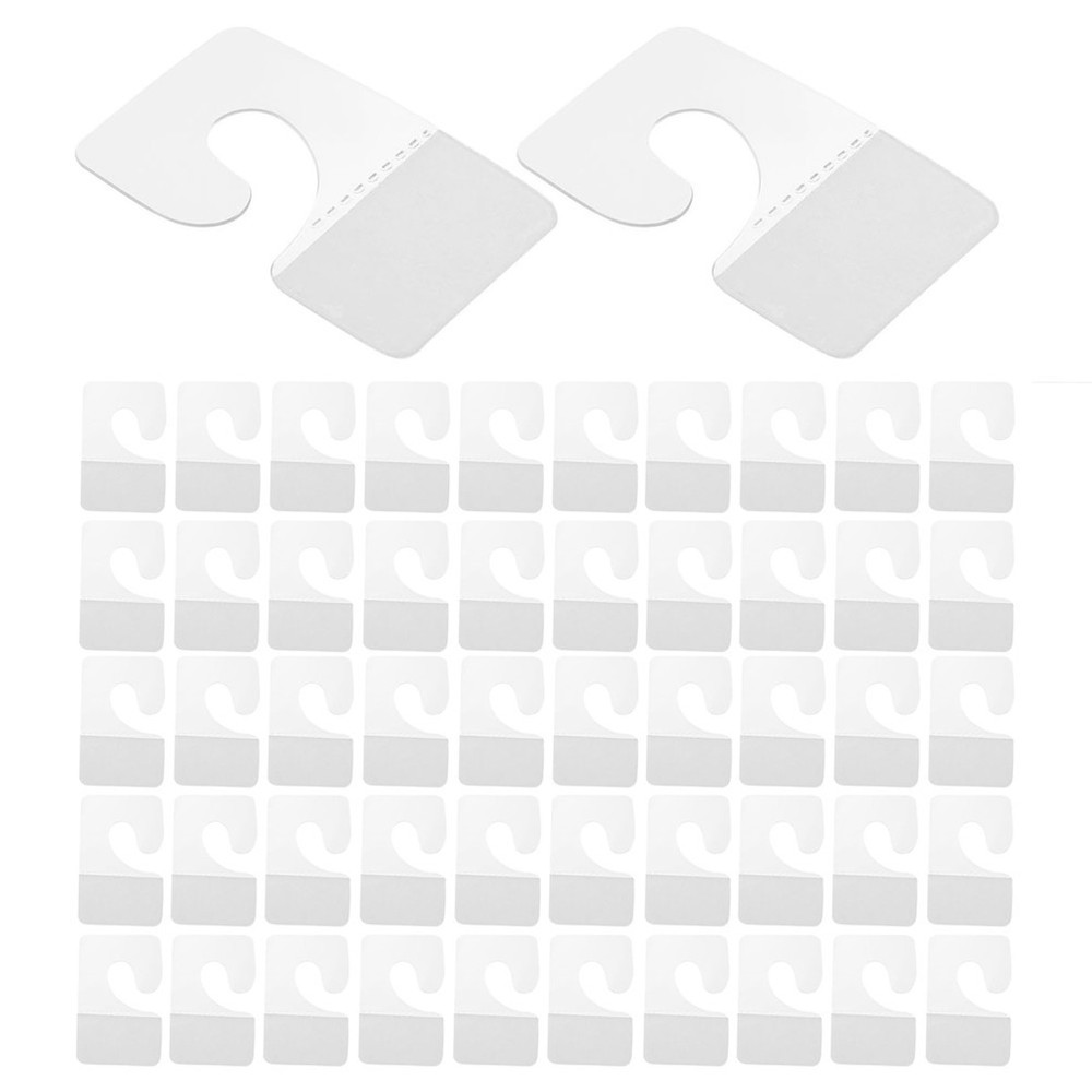 45 Pcs Display Hooks for Hanging Retail Clear Self-adhesive Tabs